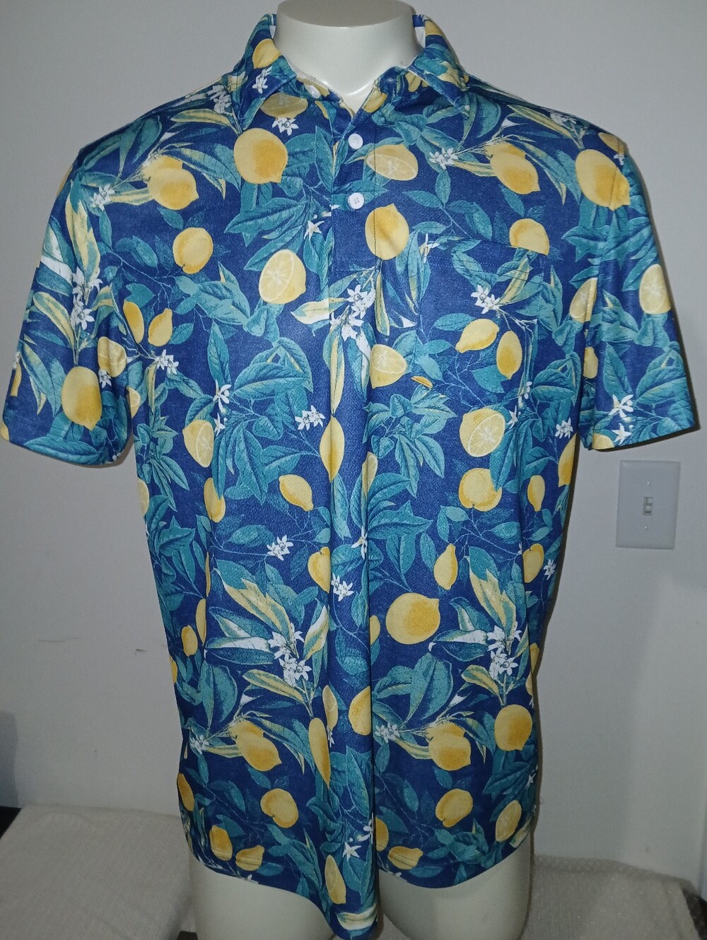 IZOD Saltwater Mens Fishing Performance Mesh Cruise Short Sleeve Polo Shirt L